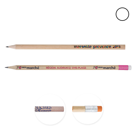 Crayon publicitaire rond vernis incolore - Eco 17,6 cm