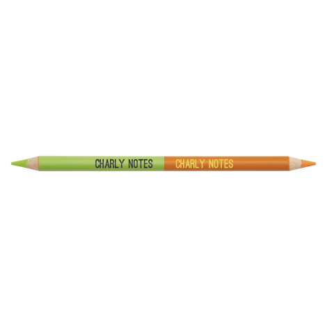 Crayon publicitaire vernis bicolor pantone fluo/fluo