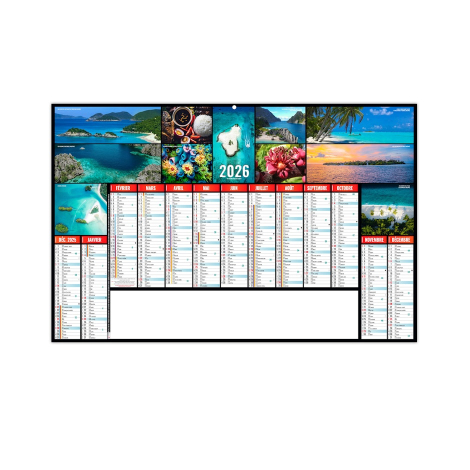 Calendrier bancaire 2026 personnalisable - Atolls