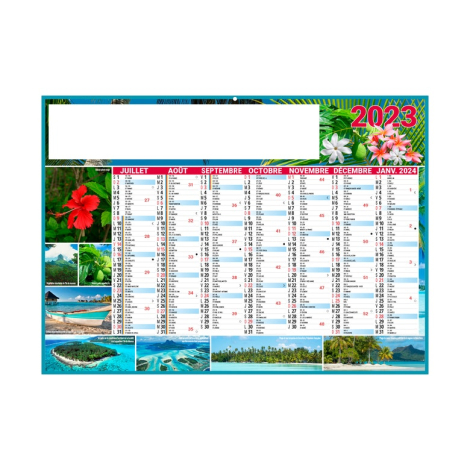 Calendrier bancaire publicitaire - EXOTIC