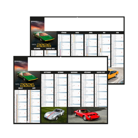 Calendrier bancaire publicitaire - BOLIDE