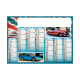 Calendrier bancaire publicitaire - BOLIDE