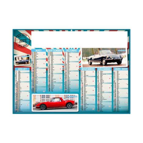Calendrier bancaire publicitaire - BOLIDE