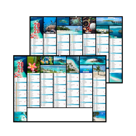 Calendrier de banque personnalisable - JEANNE Calendrier de banque personnalisable - JEANNE