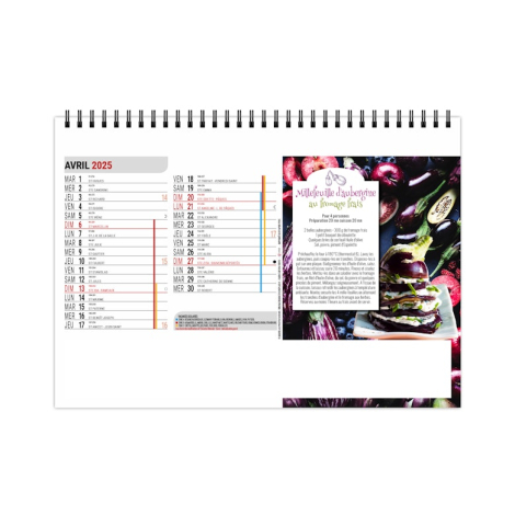 Chevalet standard publicitaire 13 feuillets - Recettes Gourmandes
