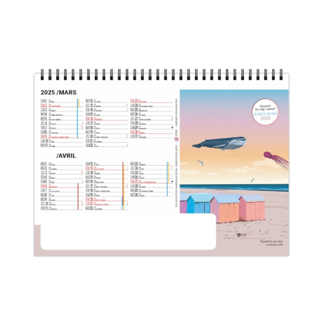Chevalet standard personnalisable 7 feuillets - Côte Mer