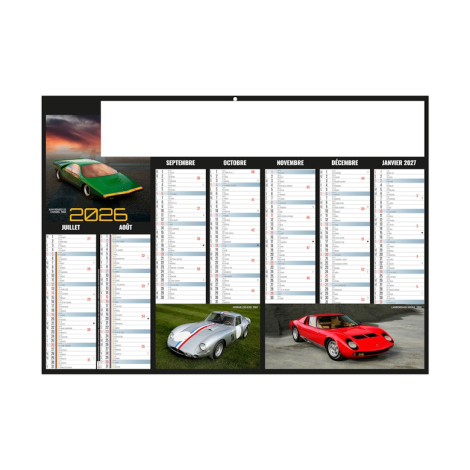 Calendrier bancaire publicitaire - BOLIDE