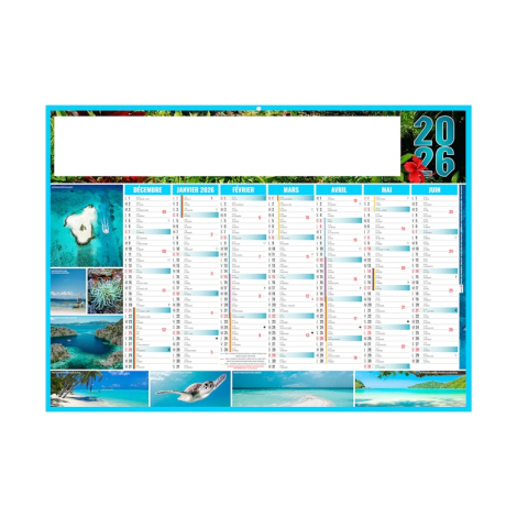 Calendrier bancaire publicitaire - EXOTIC