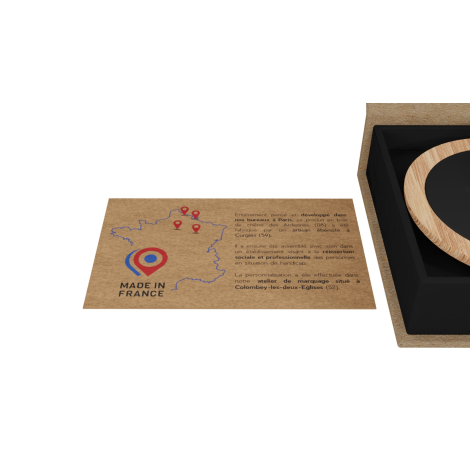 carte de présentation du produit inclus dans le coffret