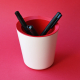 Pot à crayon promotionnel - Mega Pop rouge