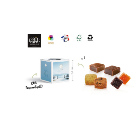 Cube personnalisable - 6 gourmandises