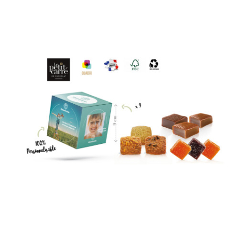 Cube personnalisable - 9 gourmandises