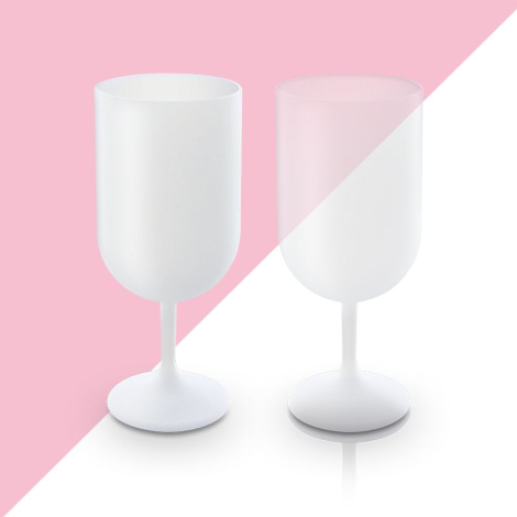 Verre à pied personnalisable en plastique -18cl