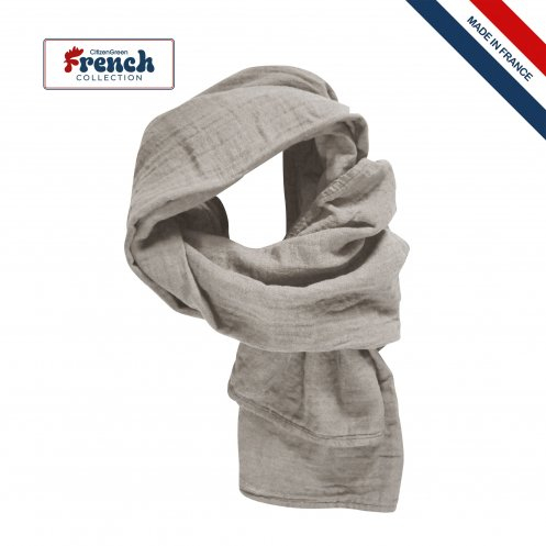 Chèche made in France personnalisable - Morgan Gris