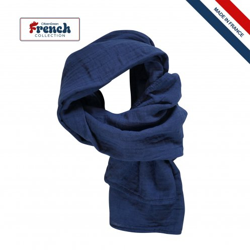 Chèche made in France personnalisable - Morgan Bleu