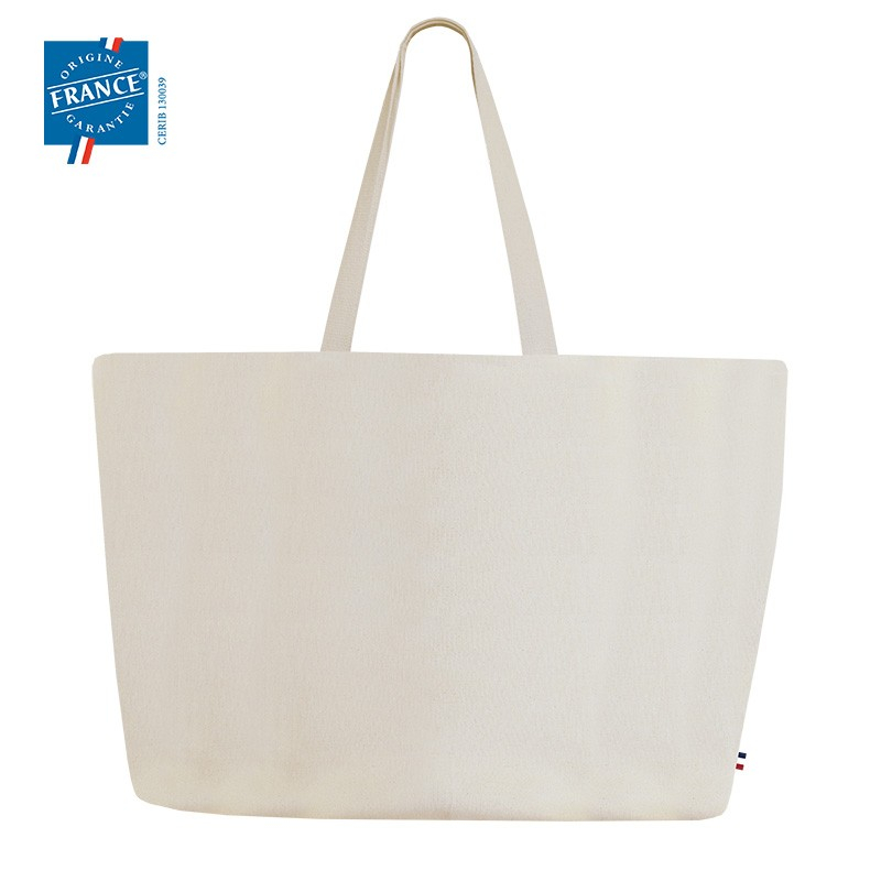 Tote bag personnalisable coton recyclé - 250 gr Ecru