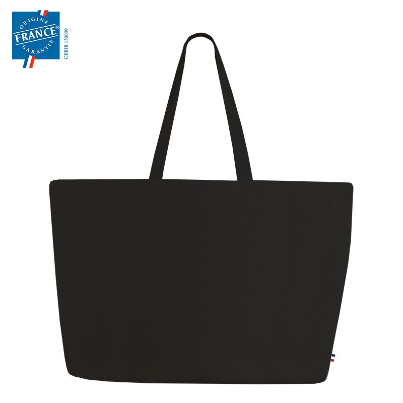 Tote bag personnalisable coton recyclé - 250 gr Noir