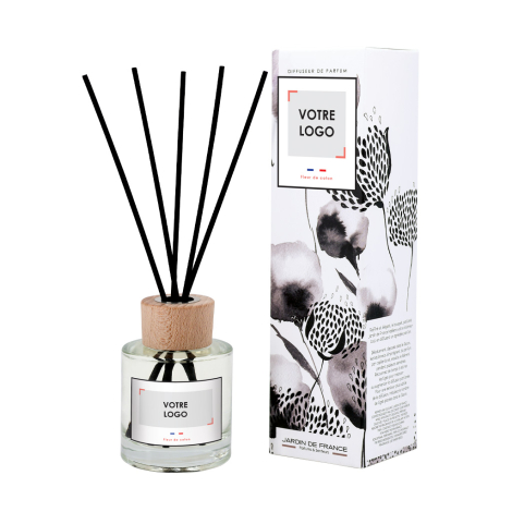 Diffuseur parfum 120 ml avec étui floral personnalisable