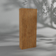 Trophée en bois rectangulaire présenté debout sur fond neutre, surface plane uniforme sans inscription visible.