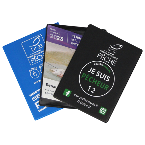 Étui pour carte de pêche publicitaire personnalisable