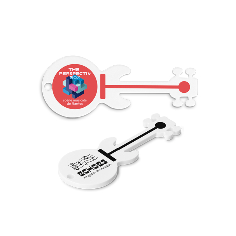 Jetons plastiques personnalisables en forme de guitare