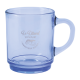 Mug publicitaire Duralex translucide bleuté 26 cl avec marquage face avant