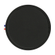 Sous-verre noir avec coutures visibles et étiquette tricolore sans personnalisation Sous-verre noir avec coutures visibles et étiquette tricolore sans personnalisation