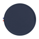 Sous-verre bleu foncé avec coutures apparentes et étiquette tricolore sans marquage Sous-verre bleu foncé avec coutures apparentes et étiquette tricolore sans marquage