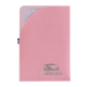 Porte carte grise rose clair matière végétale avec marquage bas face avant