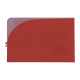 Porte carte grise rouge horizontal avec marquage bas droite face avant