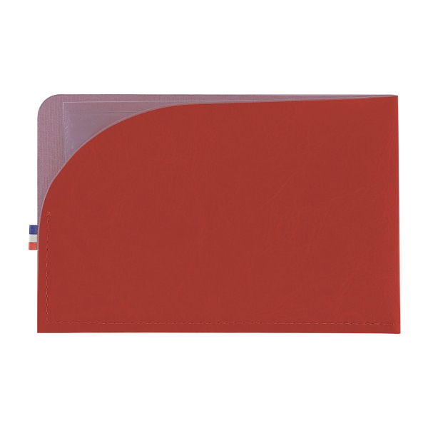 Porte carte grise publicitaire horizontal France Rouge