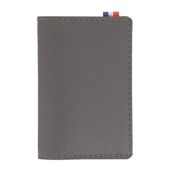 Porte-cartes publicitaire 2 volets fabriqué en France Gris