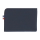 Porte-cartes bleu foncé horizontal vue dos sans personnalisation