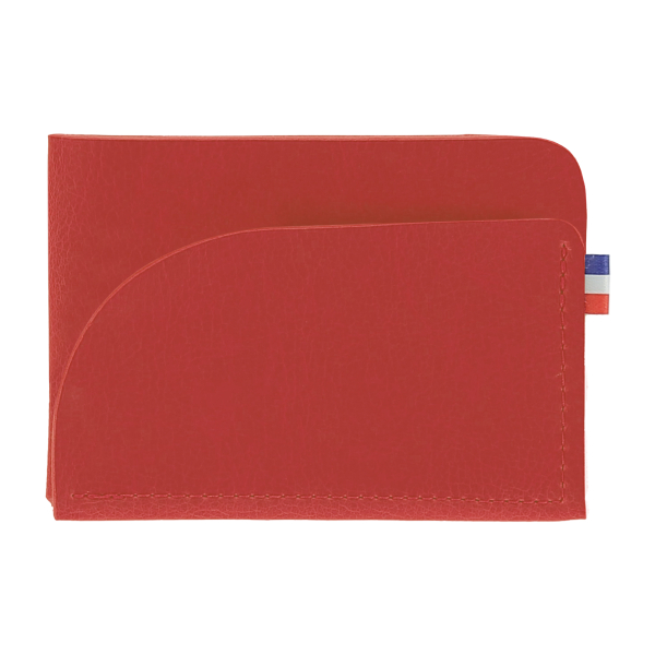 Porte-cartes publicitaire horizontal France matière végétale Rouge