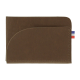 Porte-cartes marron horizontal matière végétale sans personnalisation