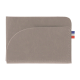 Porte-cartes gris clair horizontal matière végétale sans personnalisation