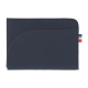 Porte-cartes bleu foncé horizontal matière végétale sans marquage