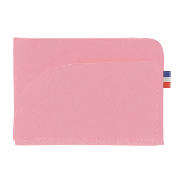 Porte-cartes publicitaire horizontal France matière végétale Rose