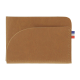 Porte-cartes marron clair horizontal matière végétale sans marquage