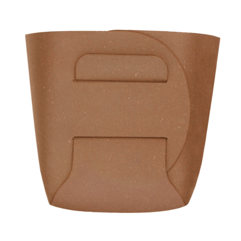 Pot à crayons marron clair vue dessous structure pliage