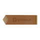 Marque-page marron clair avec marquage ton sur ton centré