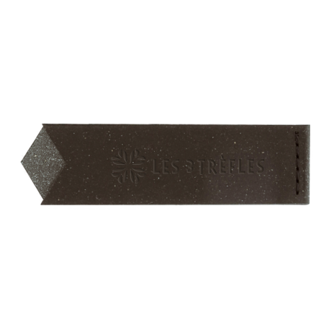 Marque-page noir moucheté avec marquage ton sur ton centré