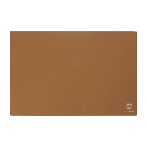 Sous-main marron clair avec marquage blanc bas droite