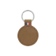 Porte-clés rond marron clair sans personnalisation