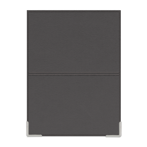 Porte-cartes ouvert à plat avec pli central