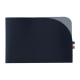 Porte-cartes bleu marine avec rabat arrondi contraste intérieur