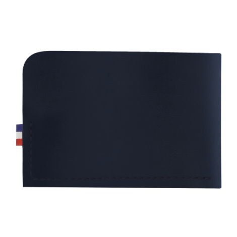 Porte-cartes bleu marine finition élégante