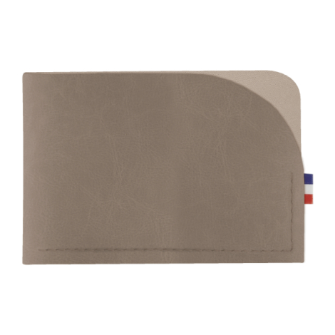 Porte-cartes gris clair finition élégante