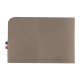 Porte-cartes gris clair vue arrière finition couture