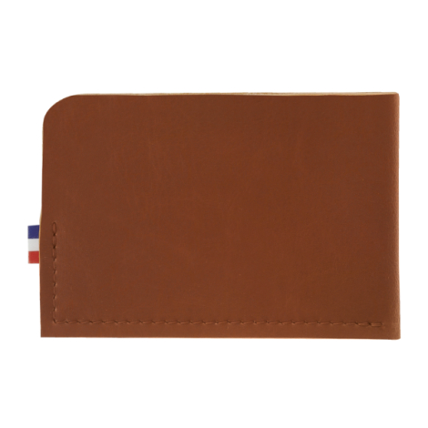 Porte-cartes camel vue dos avec drapeau tricolore